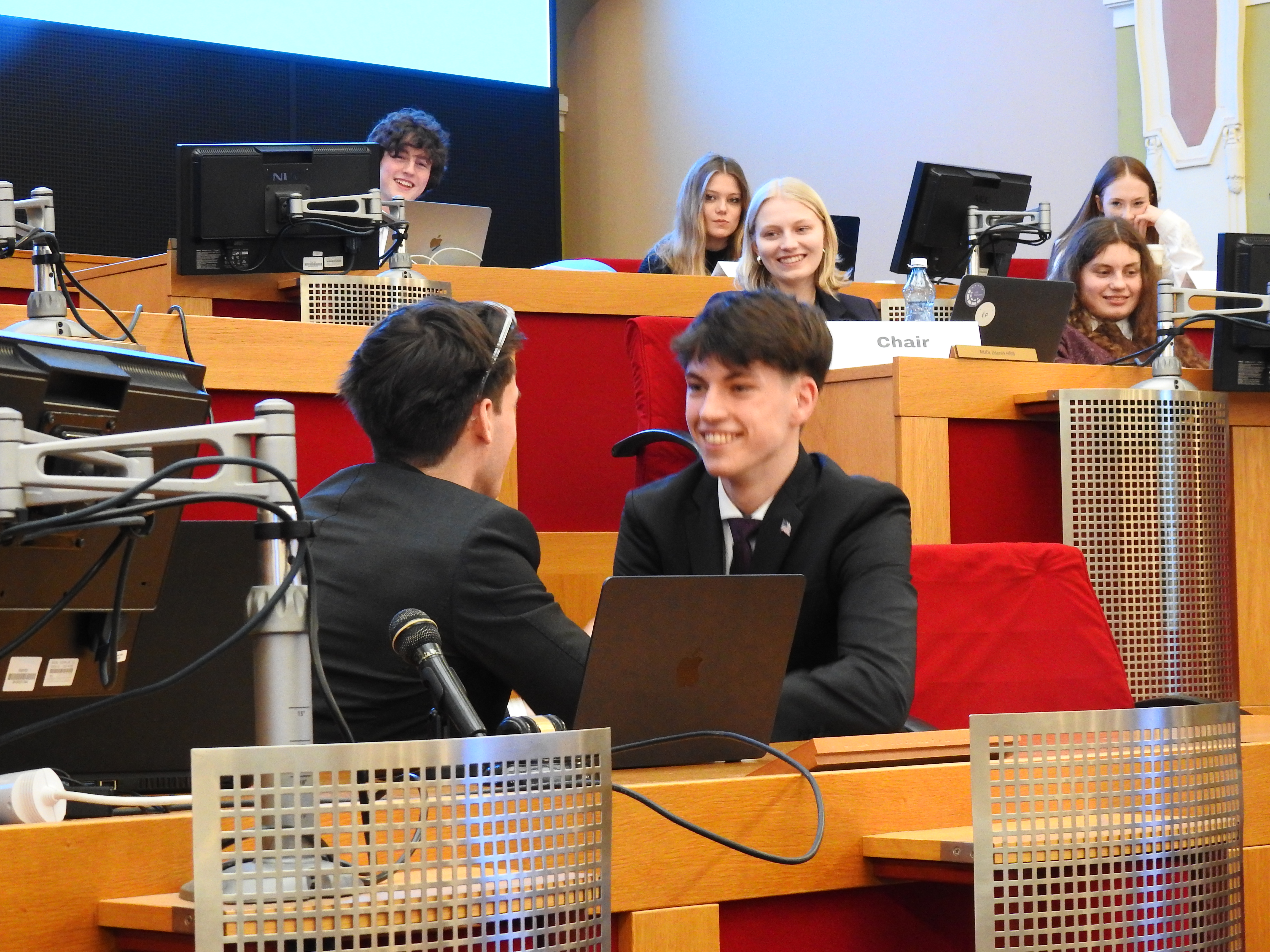 Delegates discussing